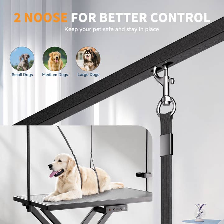 50-inch electric dog grooming table base and wheels