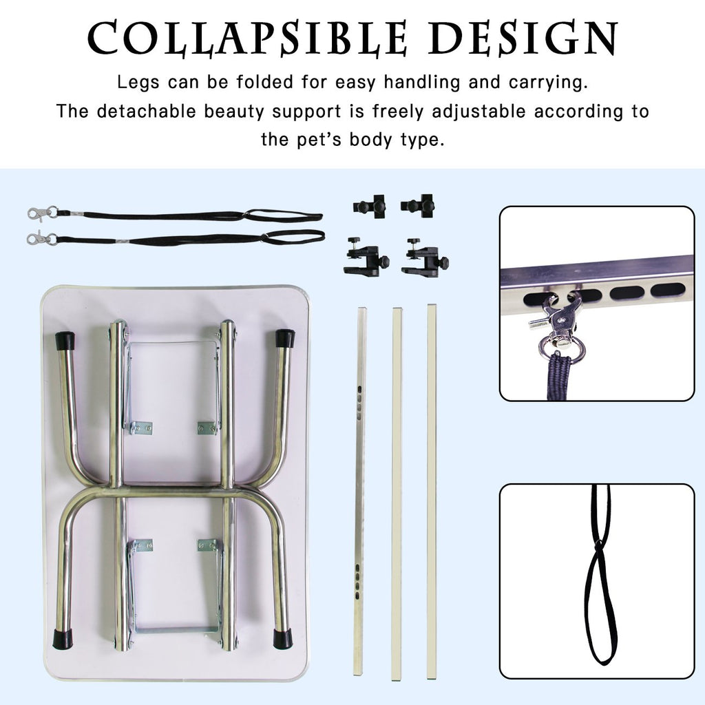 36" Folding Dog Grooming Table with Adjustable Grooming Arm
