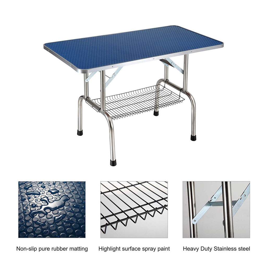 46" Professional Heavy-Duty Dog Grooming Table with Adjustable Grooming Arm